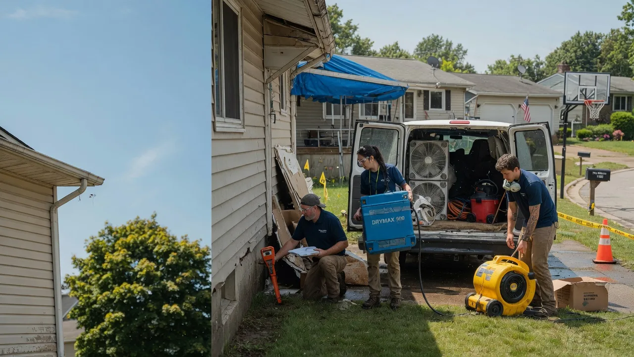 Ceiling Leak Cleanup in Burlington, PA near me